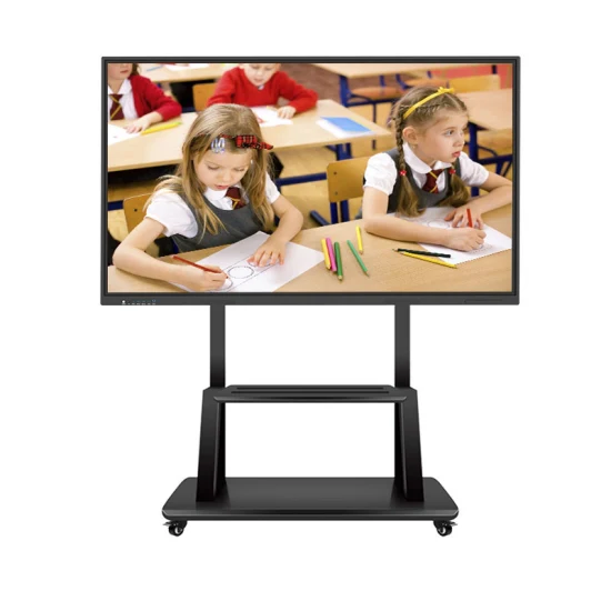 55-110 インチ 4K デュアル システム LCD オールインワン電子マルチタッチ スクリーン スマート ボード インタラクティブ ホワイトボード カメラとマイク付き 会議教室用